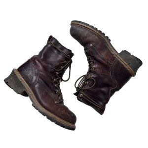 Men's Sturdy Brown Leather Boots